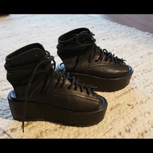 Malia Mills Lace UP Combat Platform Shoe